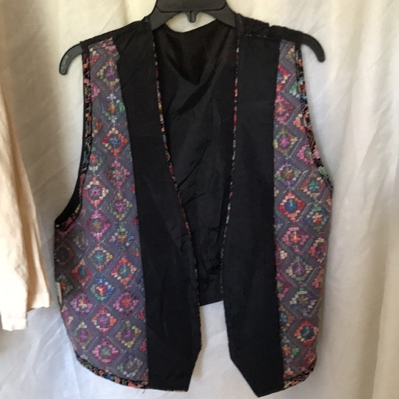 Vtg embroidery 35th 10th NYC Nicholas Jason western festival vest Sz M - Picture 7 of 9